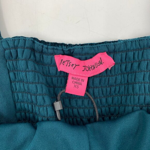 Betsey Johnson Green Velvet Midi Dress | Sleeveless Sweetheart Style - Picture 9 of 9